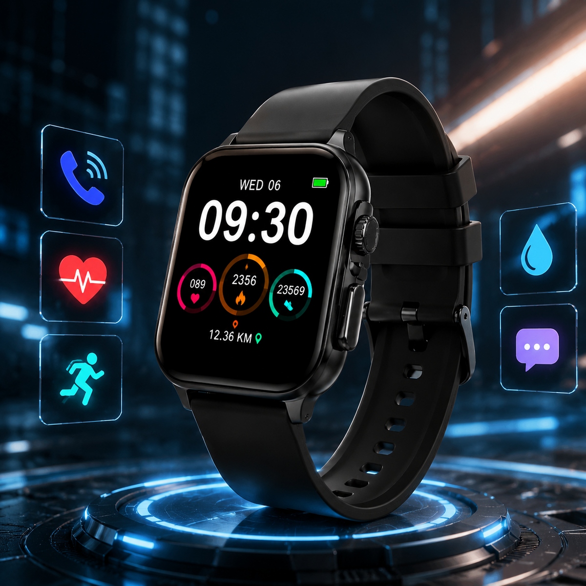 🏃Bluetooth Calling Smart Watch, 1.83 Inch HD Touch Screen IP67 Waterproof Fitness Watch, Heart Rate Sleep Monitor 100+ Sports Modes Smartwatch for Men Women iPhone Android