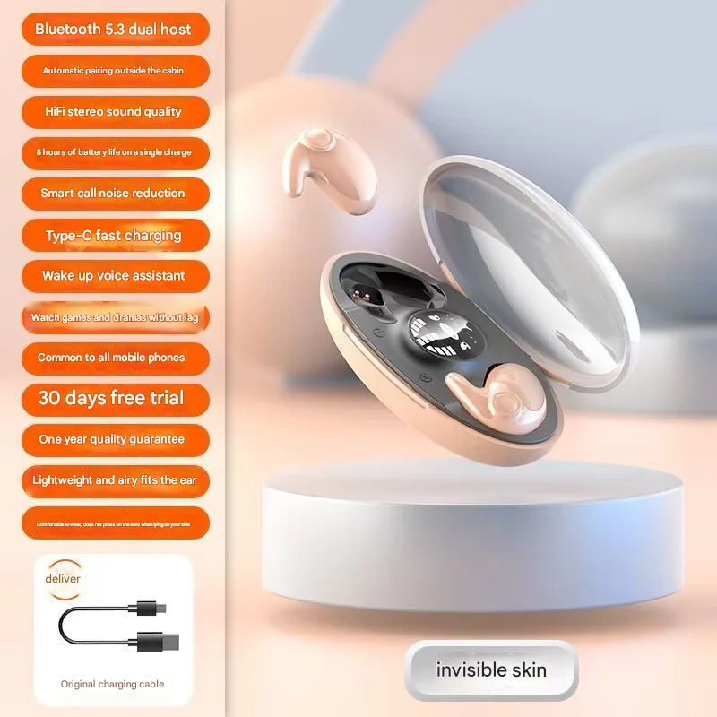 Best Seller  MD538 Sleep Blue Tooth Earbuds Invisible Waterproof Wireless Earphones HIFI Sound Bone Conduction TWS Headphone