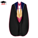 Custom Red and Black Doctoral Graduation Hood