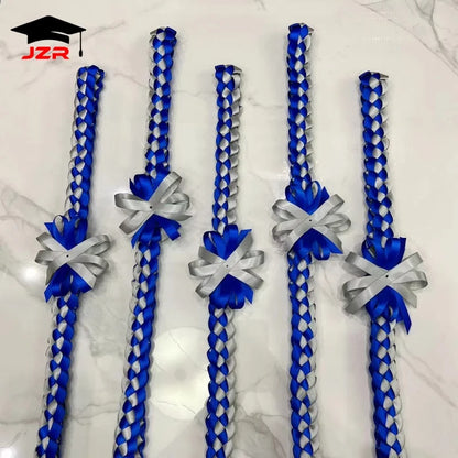 New Arrivals Graduation Honor Lei Double Braided Satin Ribbon Leis for Party Decor