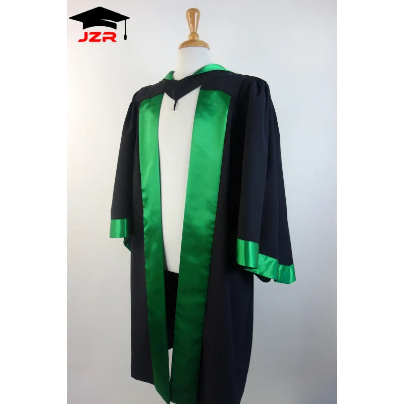 Custom AU/UK Doctoral Gown, Cap and Hood Set