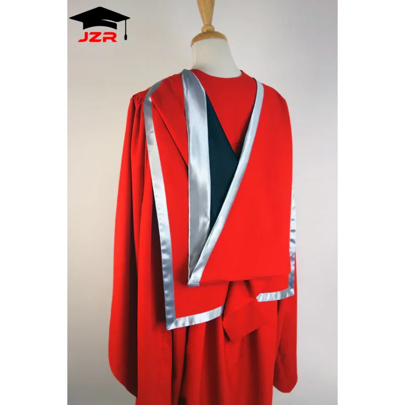 Wholesale Factory UK University Graduation Gown Australia Doctoral Gown & Hood Set with Beefeater Tams
