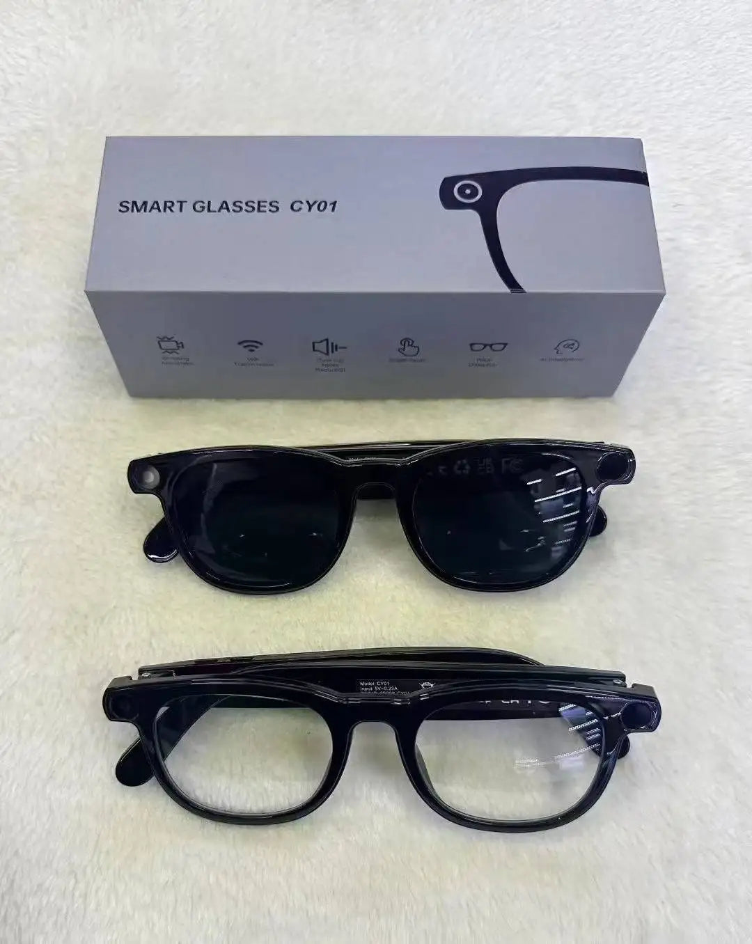 CY01 AI Smart Glasses 8Mp Camera with Real-Time Translation 4K Photo-taking Video Stabilization Voice Control Assistant Glasses