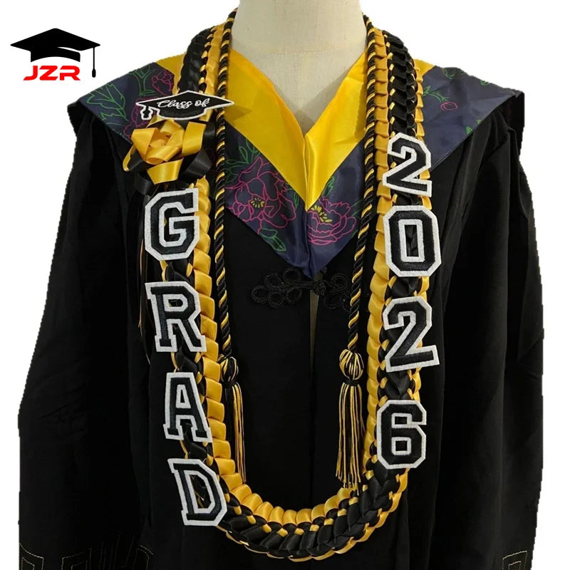 2026 New University Ceremony Celebration Wreath Woven Collar Honor Rope Handmade Graduation Ribbon Leis