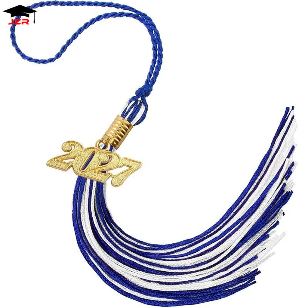 2027 Single & Multiple Color Graduation Cap Tassels with 2027 Year Charm for Grad Cap Ceremony Accessory Decoration