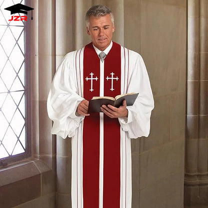 Wholesale Custom Logo Bishop Clergy Robes Choir Robes with Cross