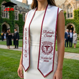 Custom Graduation Stole with Name and Logo Embroidery