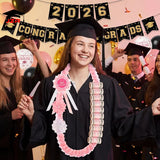 Custom Double-Braided Graduation Ribbon Lei with Bow