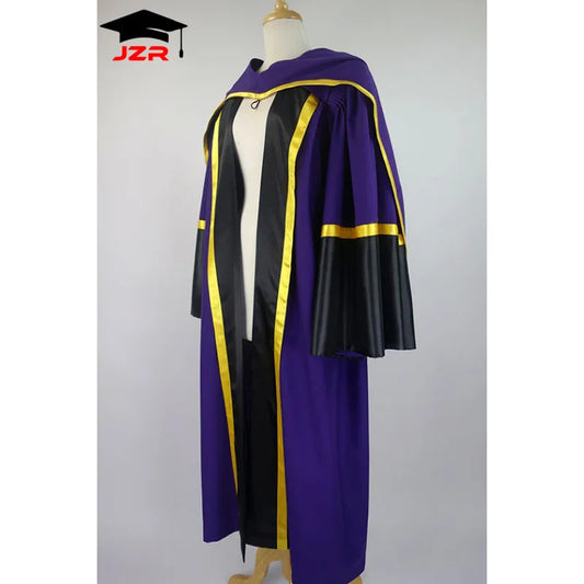 Wholesale UK University PhD Premium Quality Unisex Doctoral Robe Graduation Gown Set