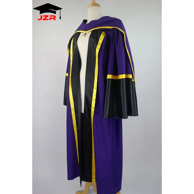 Wholesale UK University PhD Premium Quality Unisex Doctoral Robe Graduation Gown Set