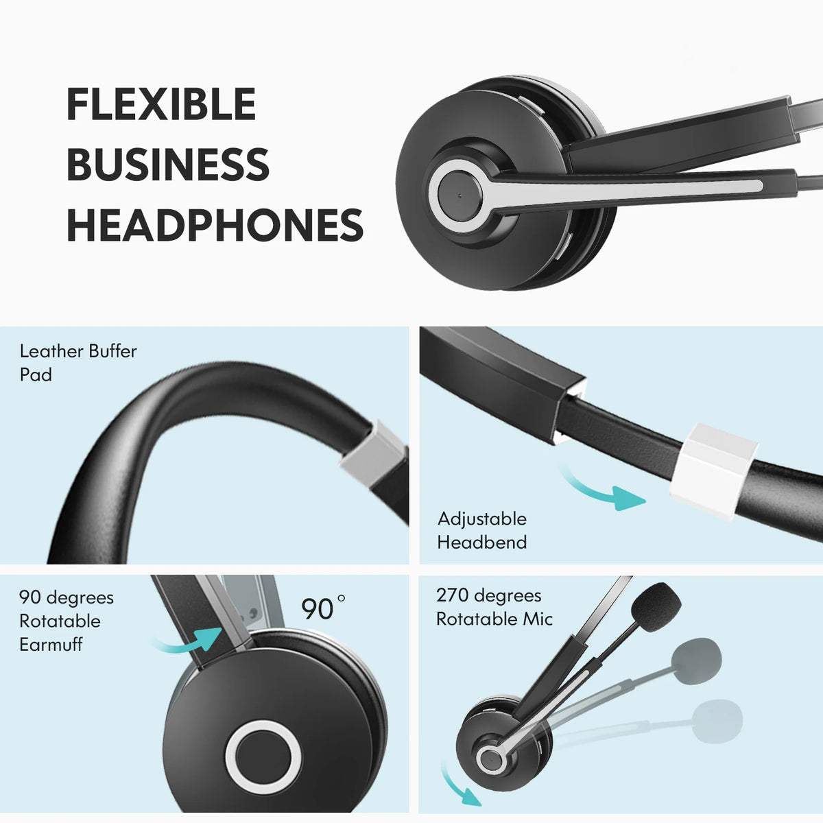 OEM Wholesale 3.5 mm USB Headphone Wired Headset with Microphone Enc Noise Cancelling Telephone Headsets for Call Centers