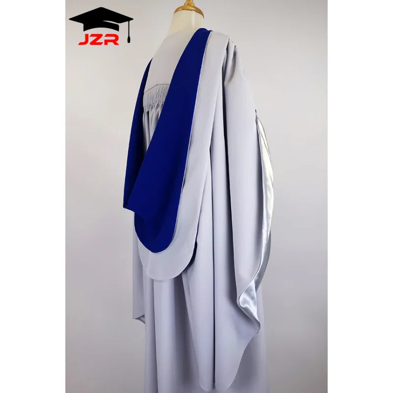 Deluxe Fluted PHD Graduation Robe University College London Doctoral Degree University Graduation Gown  and Tam