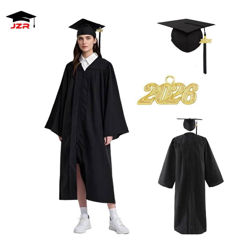 In Stock in Stock in Stock 12 Colors Matte&Shiny Graduation Gown and Caps Graduation Robe for Toga Graduation