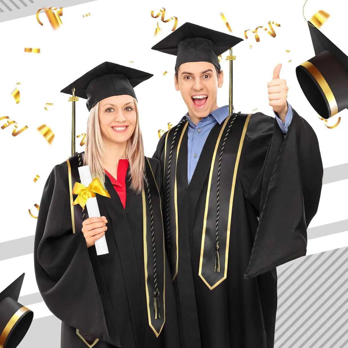 Wholesale Matte Graduation Gown Tassel Stole Set Adult University Graduation Outfits and Graduation Gown Cap for School Use