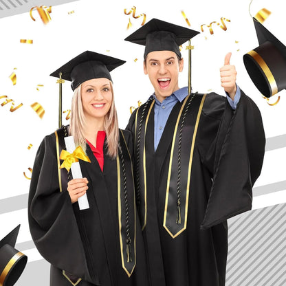 Wholesale Matte Graduation Gown Tassel Stole Set Adult University Graduation Outfits and Graduation Gown Cap for School Use