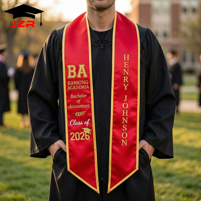Long Term School Cooperation Graduation Sash Custom Embroidery Logo HD Printing Factory Direct Supply