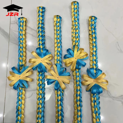 Double Braided Graduation Honor Lei Satin Ribbon Leis Ideal Gift for Graduating Students