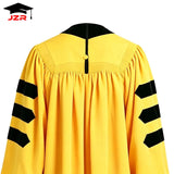 Custom Yellow Doctoral Gown and Tam Set