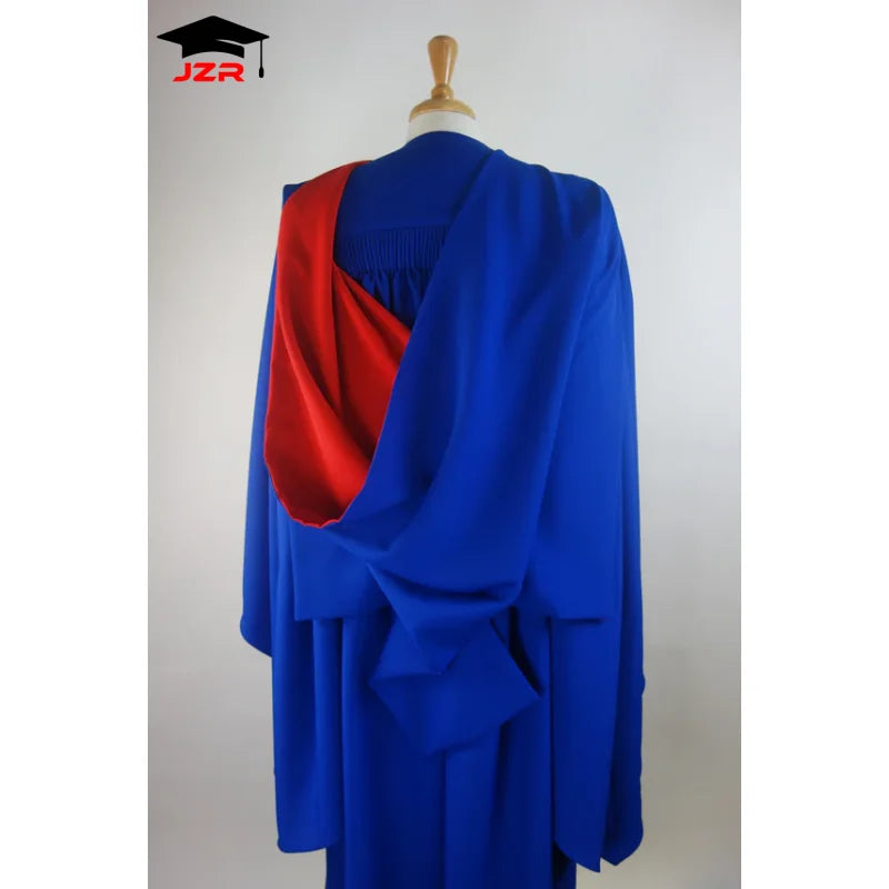 Australia University UOW Doctoral Degree Graduation Gown with Button Sleeves and Tam