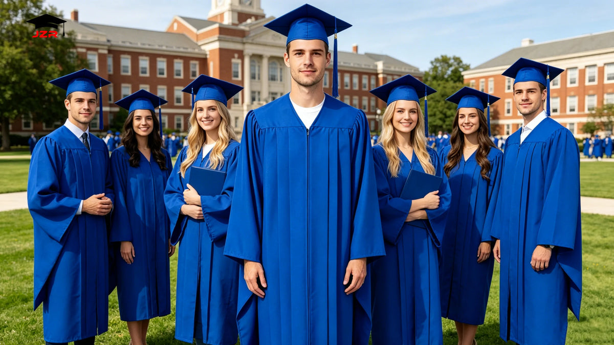 Custom Matte Master's Graduation Gown and Cap Set