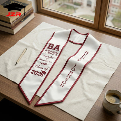 Graduation Shawl Stole Custom Name Logo Embroidery High Clear Printing Low MOQ Factory Direct