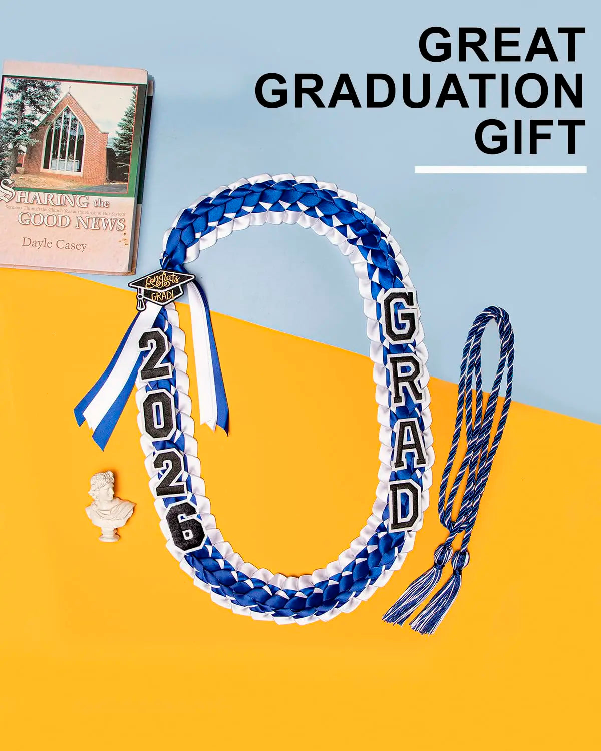 Class of 2026 Money Graduation Leis Multi Color Satin Ribbon Necklaces Hand Knit Grad Party Gift Supplies