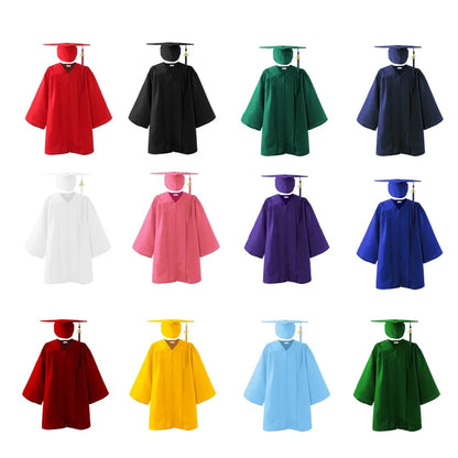 Wholesale Doctoral Graduation Kids Gown and Cap for Adults University Green Kindergarten Graduation Cap and Gown Men Adult Set