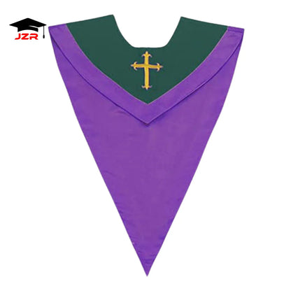 Church Robes Unisex V Shape Eco-Friendly Customizable Colors School Accessories with Cross