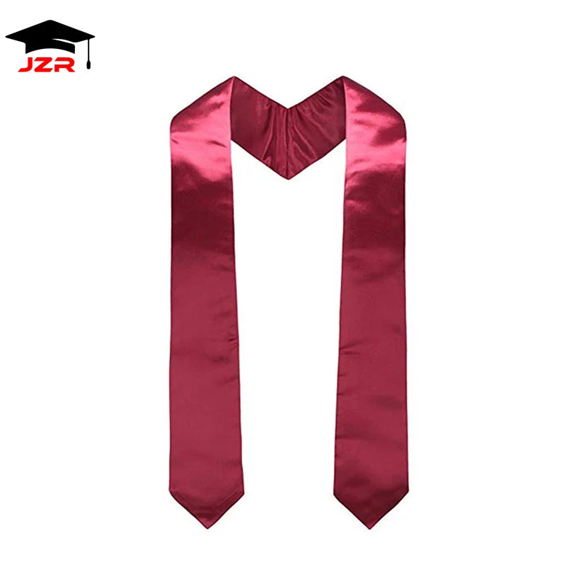 University Graduation Stole Scarf Silk Satin Polyester with Embroidery Gift for School Ceremonies
