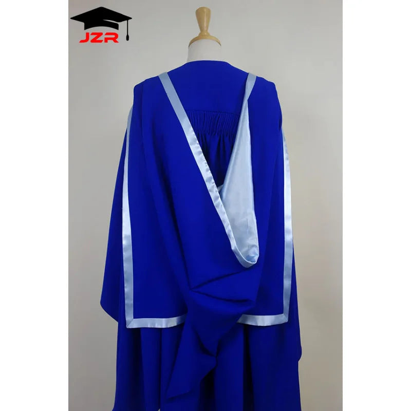 Premium Royal Blue University of Canberra PhD Doctoral Graduation Gown Cap Set for Australia