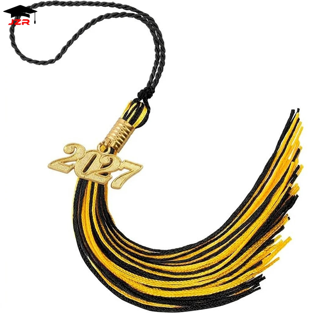 2027 Single & Multiple Color Graduation Cap Tassels with 2027 Year Charm for Grad Cap Ceremony Accessory Decoration