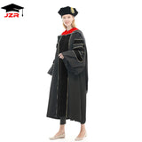 Custom Red and Black Doctoral Graduation Hood