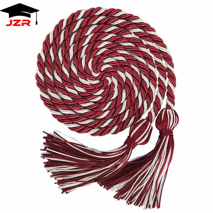 HOT JZR Factory Direct Custom Graduation Honor Cords Tassel Multiple Colors 100% Polyester Durable Eco Friendly for Graduation