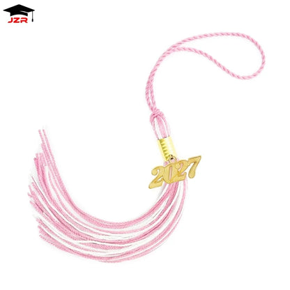 2027 Single & Multiple Color Graduation Cap Tassels with 2027 Year Charm for Grad Cap Ceremony Accessory Decoration