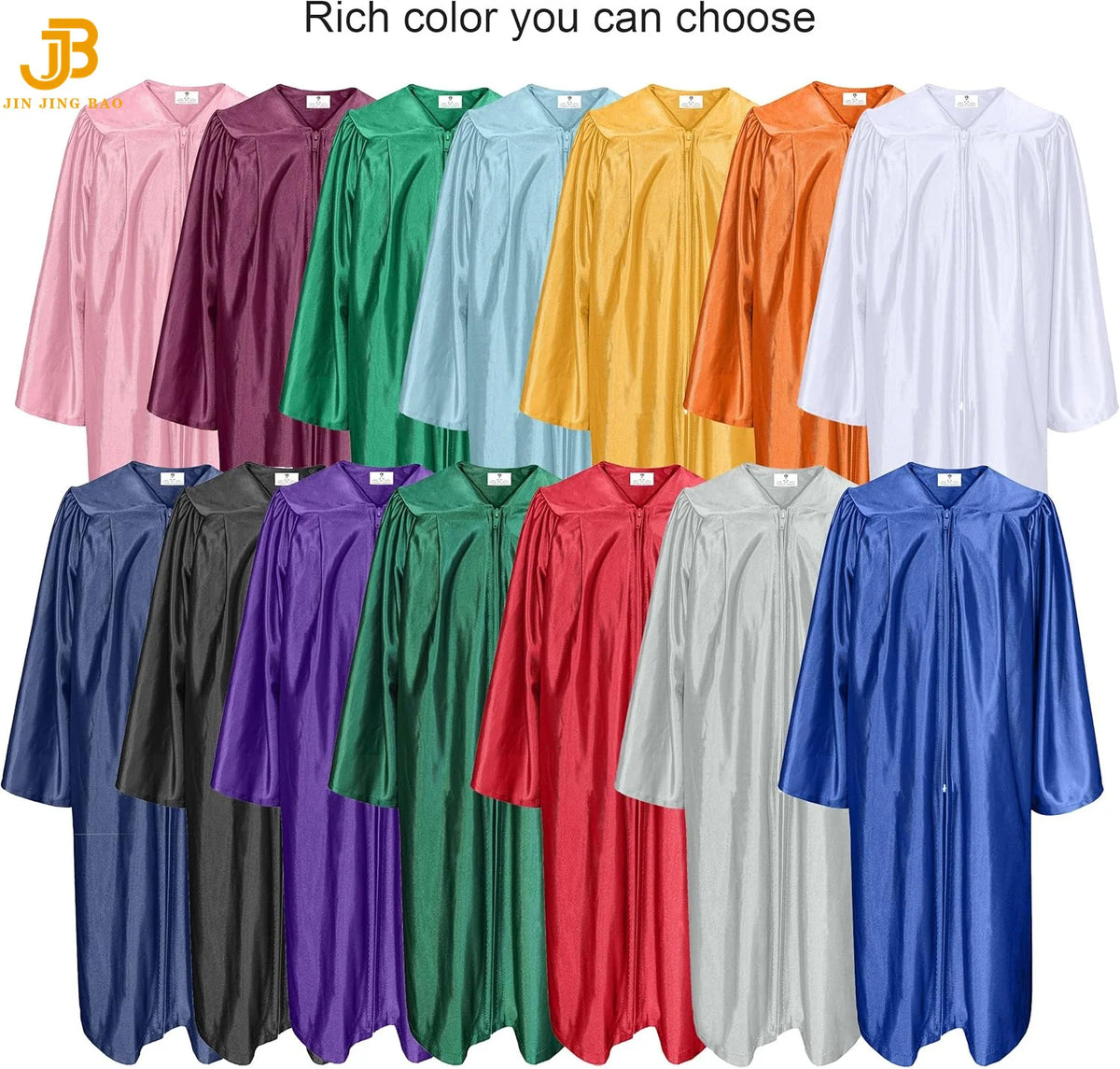 Custom Shiny Graduation Gown, Cap and Tassel Set