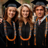 Custom Double-Layer Satin Graduation Ribbon Lei