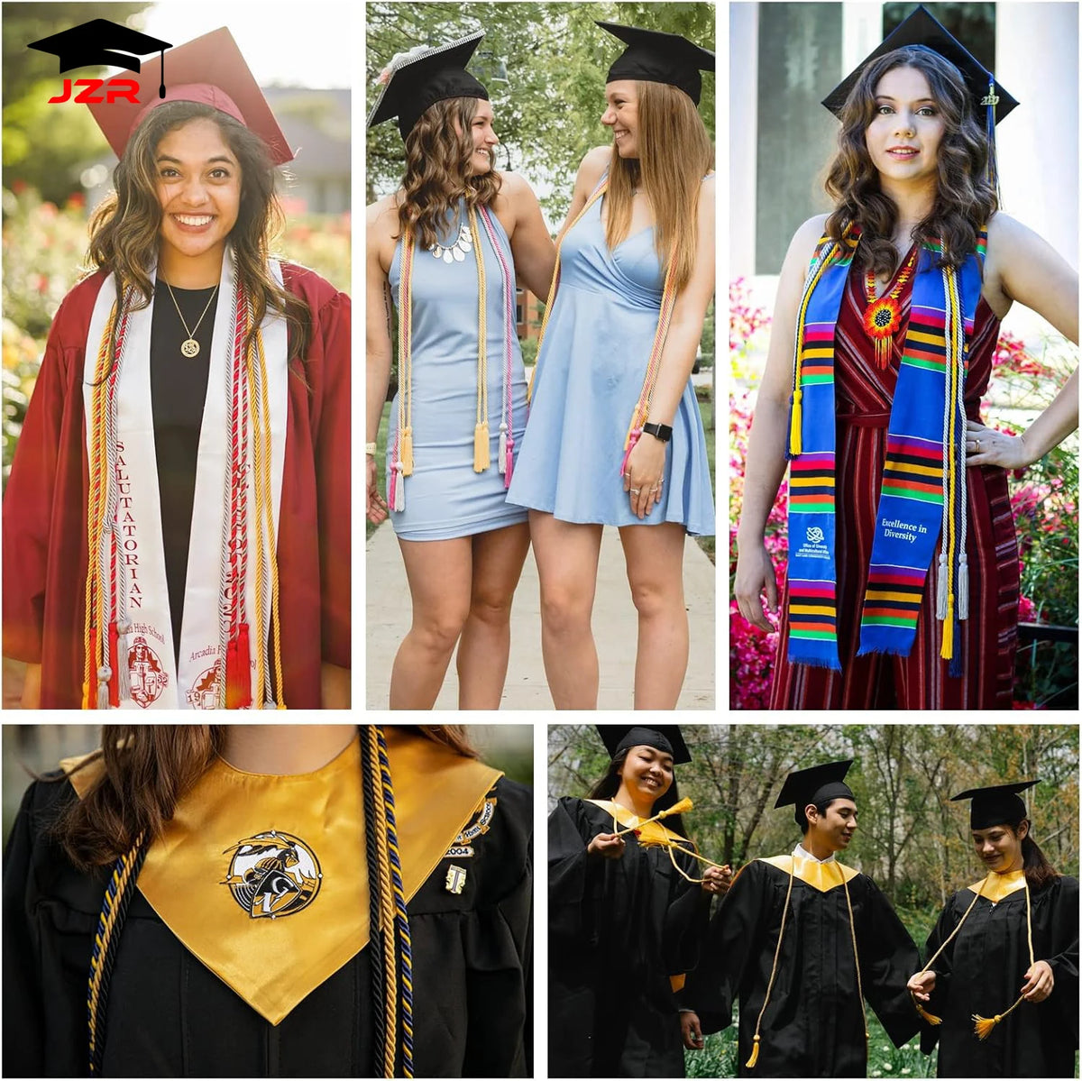 Custom Color Graduation Honor Cords 100% Polyester Graduation Cords for Graduation Ceremony