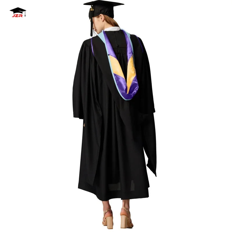Hot Selling 16 Colors Combinations Traditional Deluxe Academic Graduation Hood Bachelor and Master Graduation Hood