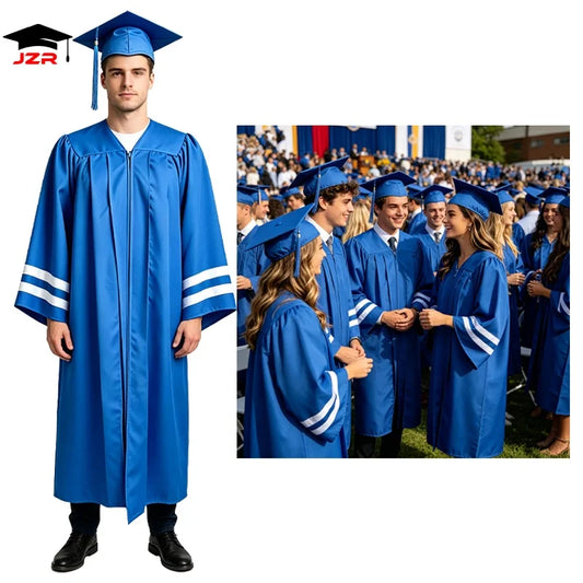 OEM Made in China Graduation Cap and Gown Toga Universitaire Cap and Gown Graduation Toga Graduation