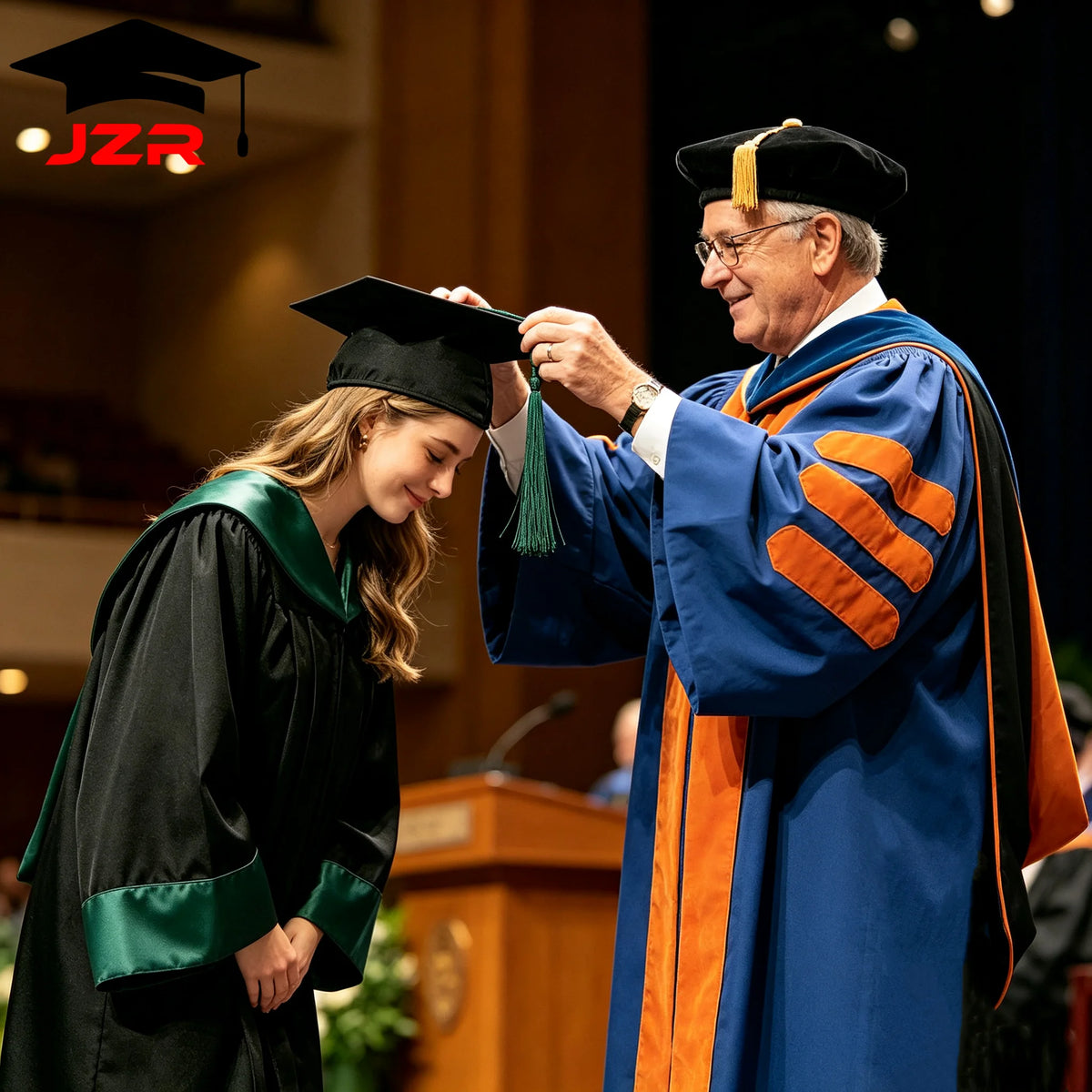 Custom Bachelor Academic Gown with Satin Hood