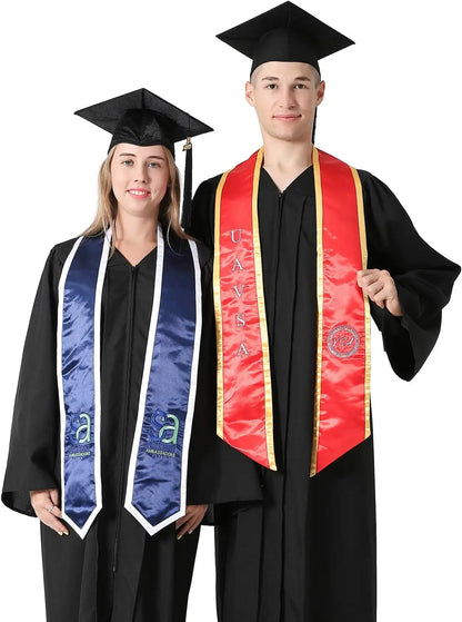 Custom Graduation Stole with Trim Blank Sublimation Graduation Stoles Custom Graduation Scarf
