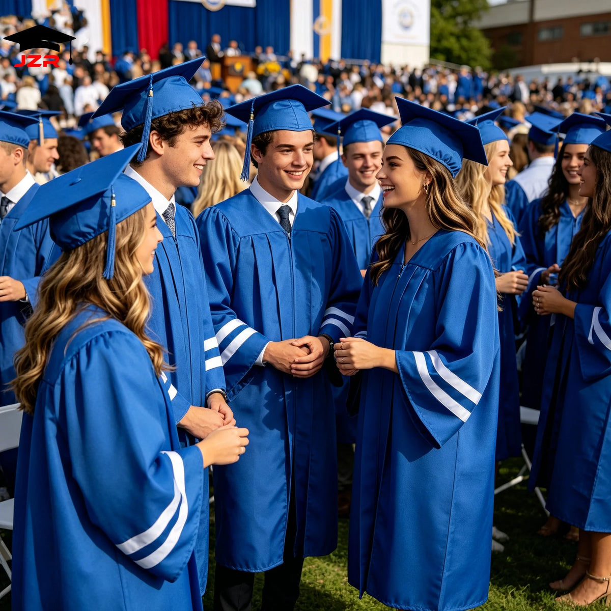 Custom Graduation Gown and Cap Set for Schools