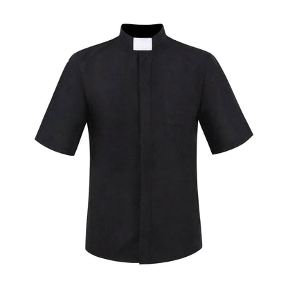 HOT JZR Men's Adult Clergy Shirt-Short & Long Sleeve with Tab Collar | Needle Detection | Choir Shirt