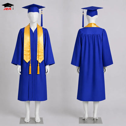 Classic American School Uniforms Toge Graduation Customized Wholesale Graduation Gown Cap for Adults Bachelor Graduation Robe