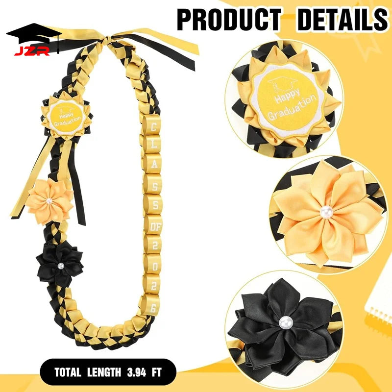 Custom Double-Braided Satin Graduation Lei