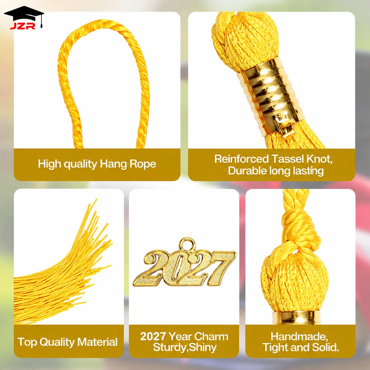 Custom Graduation Tassels with 2027 Year Charm