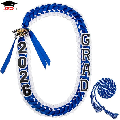 Class of 2026 Money Graduation Leis Multi Color Satin Ribbon Necklaces Hand Knit Grad Party Gift Supplies