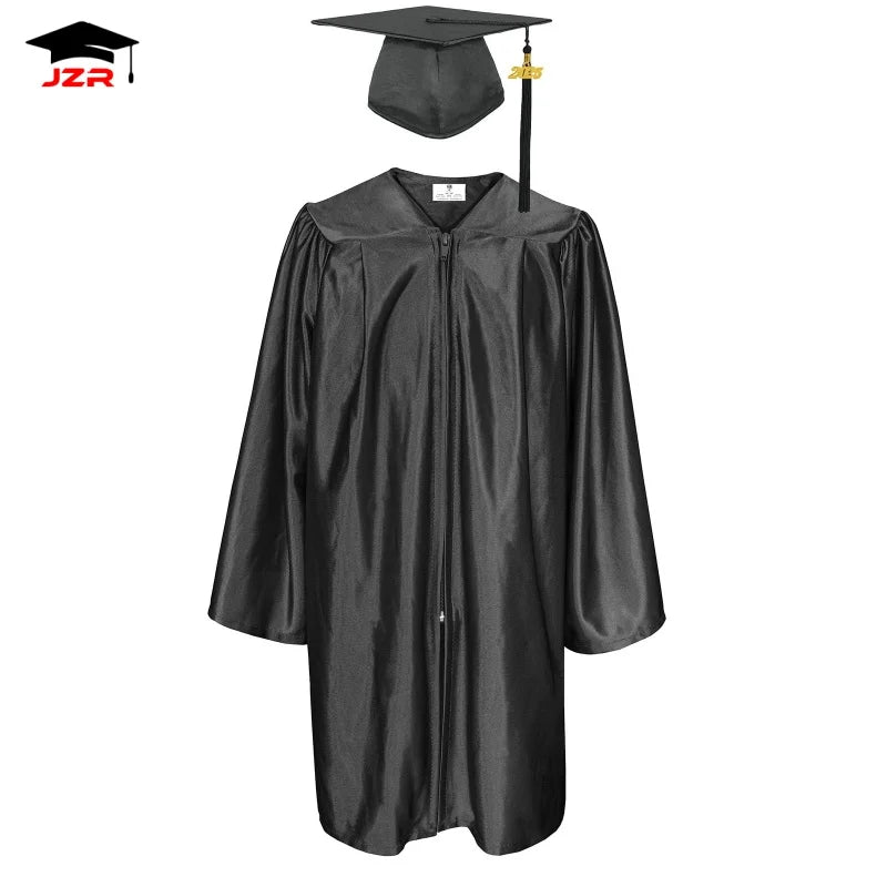 2025 Custom Shiny Maroon Graduation Uniform Kindergarten Graduation Gowns and Cap