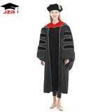 Custom Red and Black Doctoral Graduation Hood