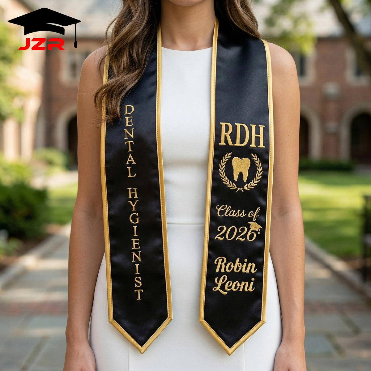Custom Graduation Shawl with Printing and Embroidery